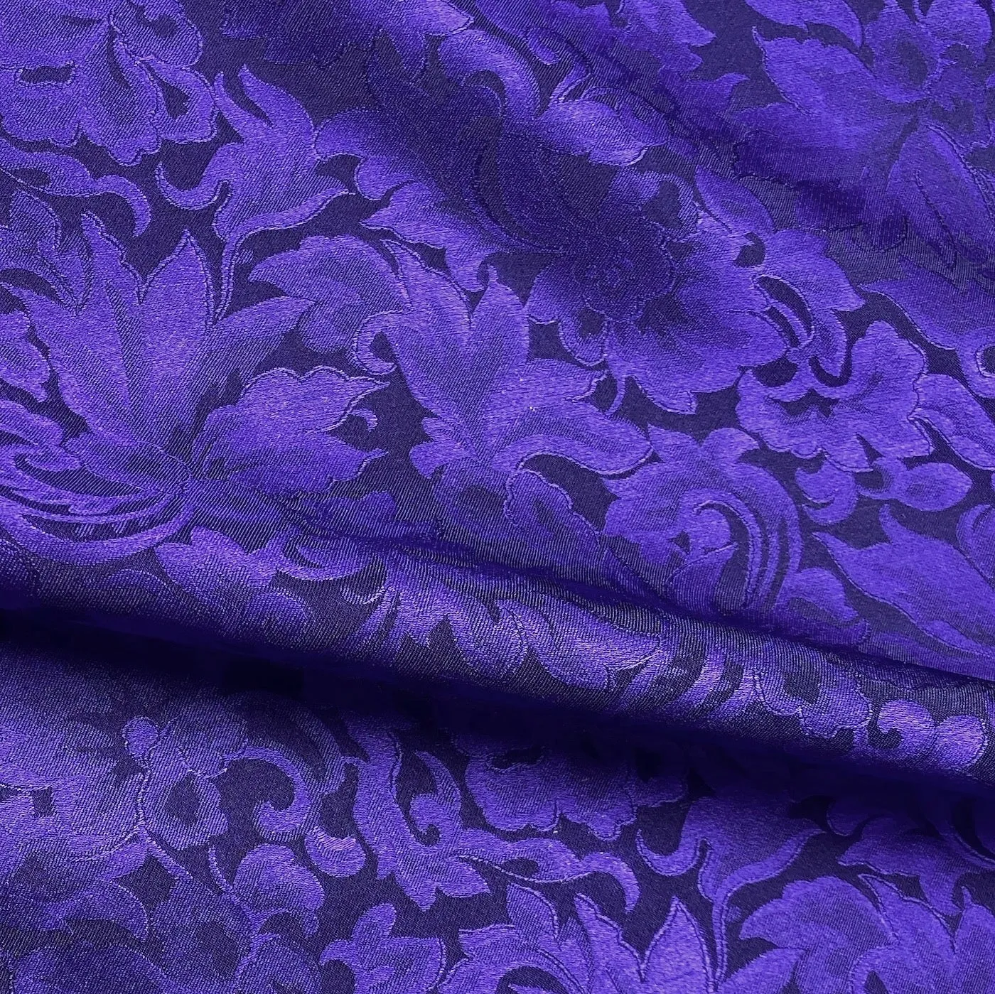 SALE Purple Silk Chiaroscuro Jacquard, Hyacinth/Black, By the Yard. #613