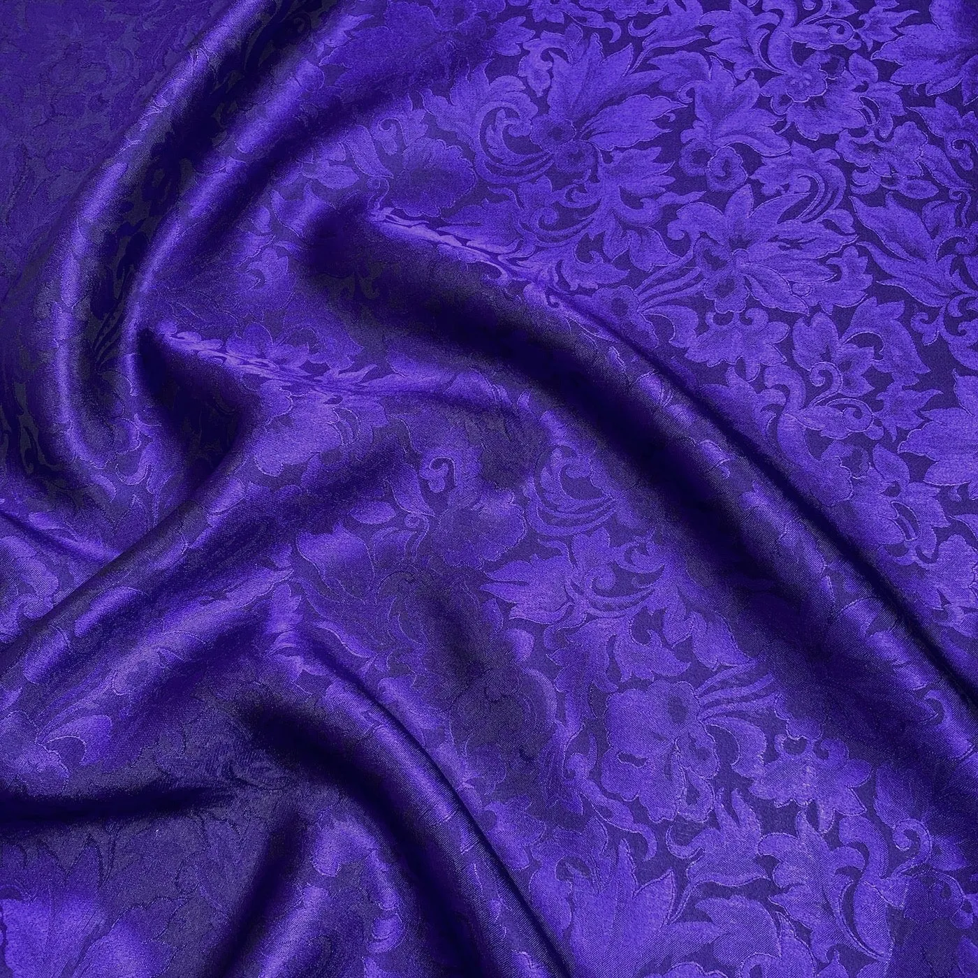 SALE Purple Silk Chiaroscuro Jacquard, Hyacinth/Black, By the Yard. #613