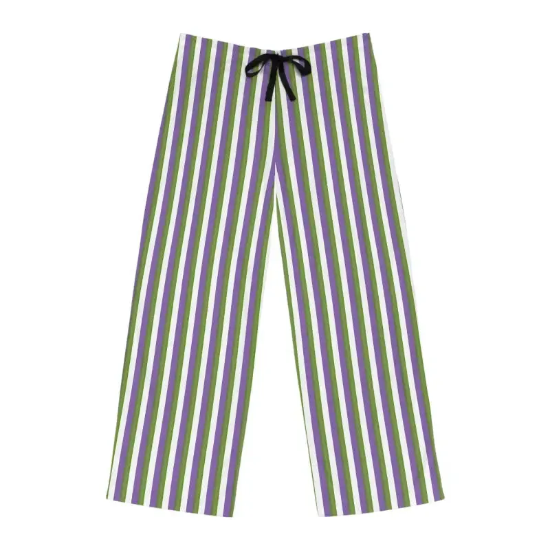 Trendy Purple Stripes Mens Pajama Pants