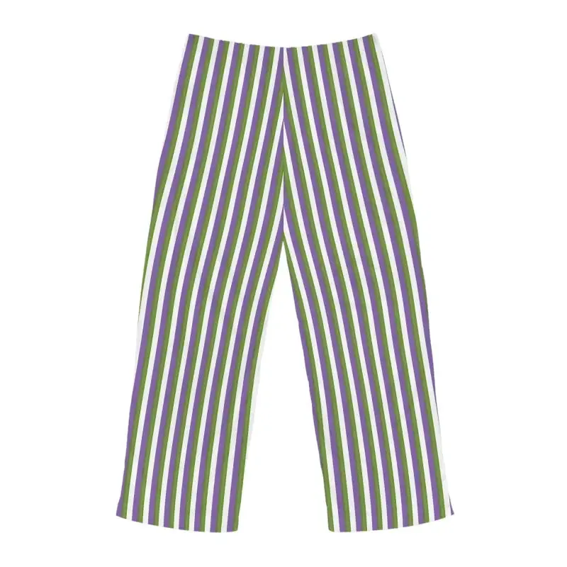 Trendy Purple Stripes Mens Pajama Pants