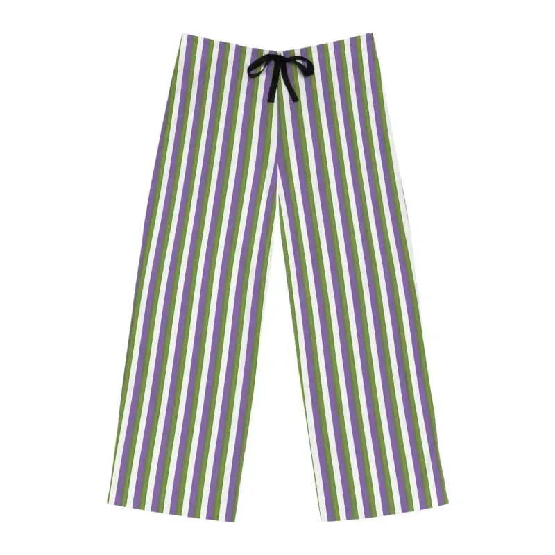 Trendy Purple Stripes Mens Pajama Pants