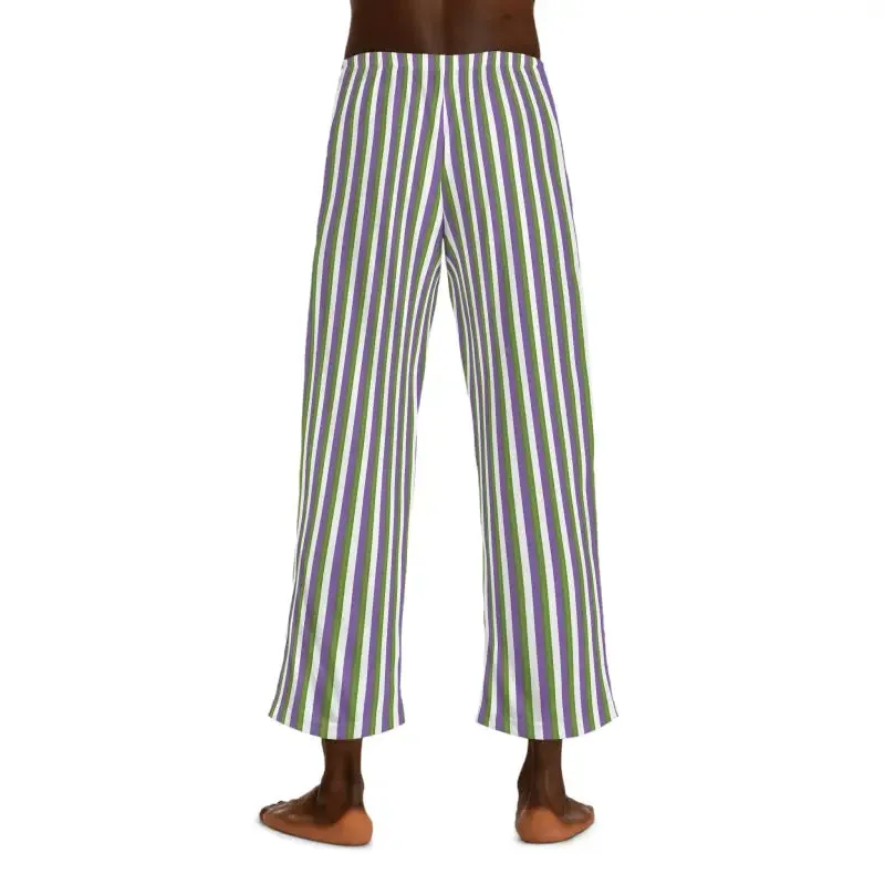 Trendy Purple Stripes Mens Pajama Pants