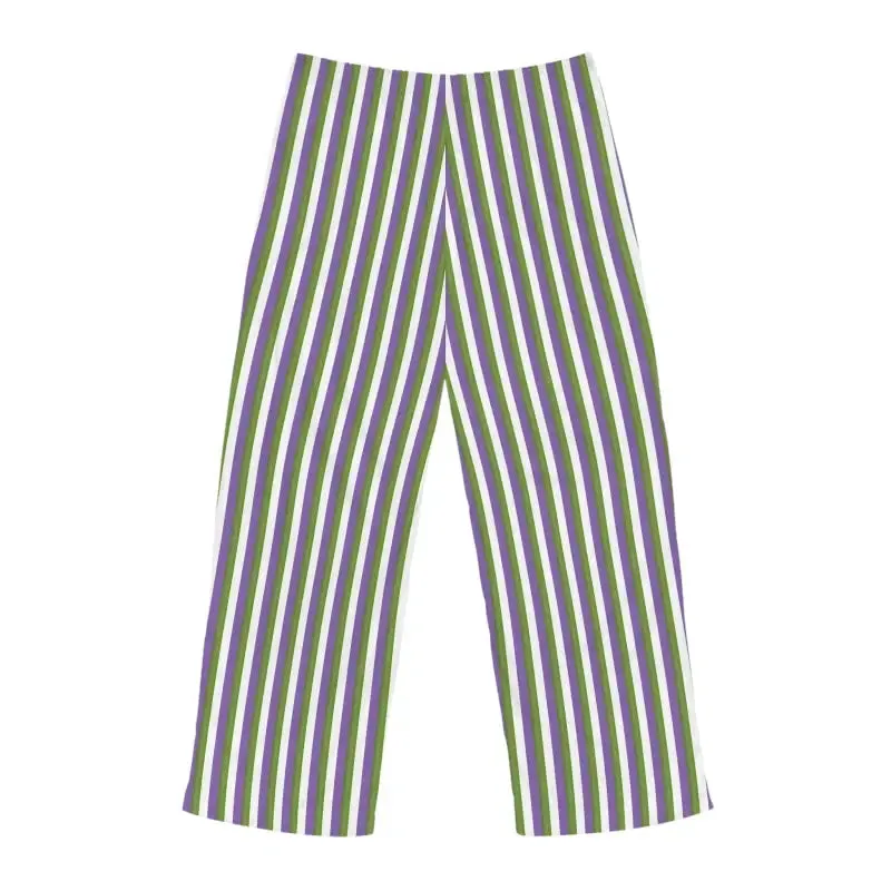 Trendy Purple Stripes Mens Pajama Pants