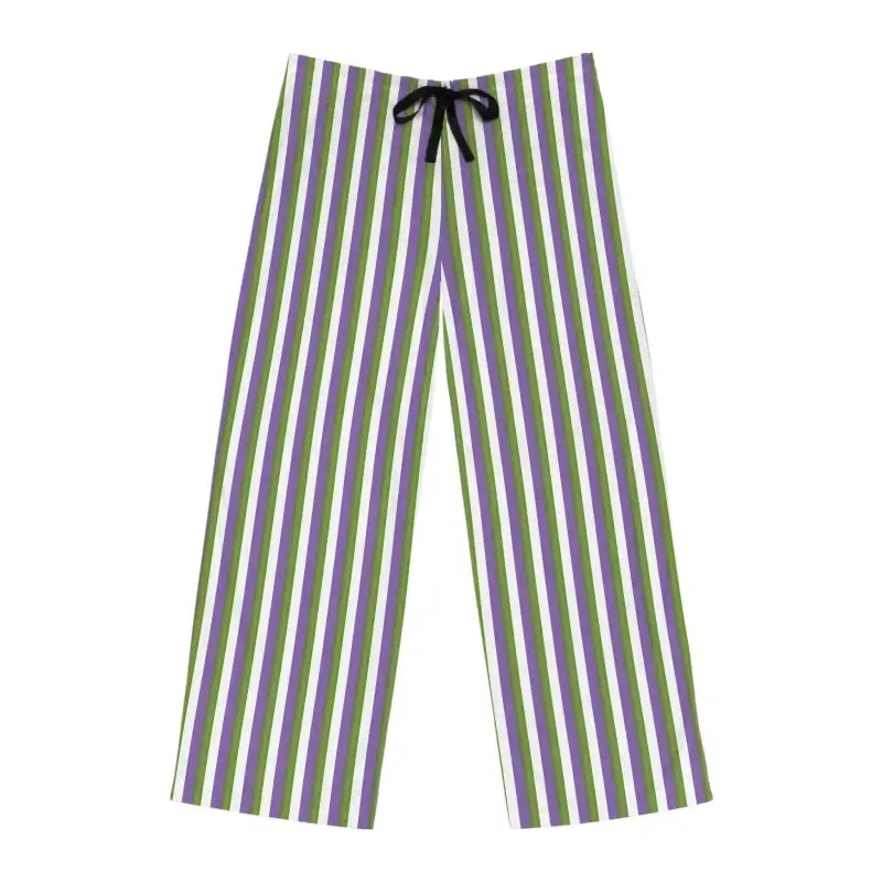Trendy Purple Stripes Mens Pajama Pants