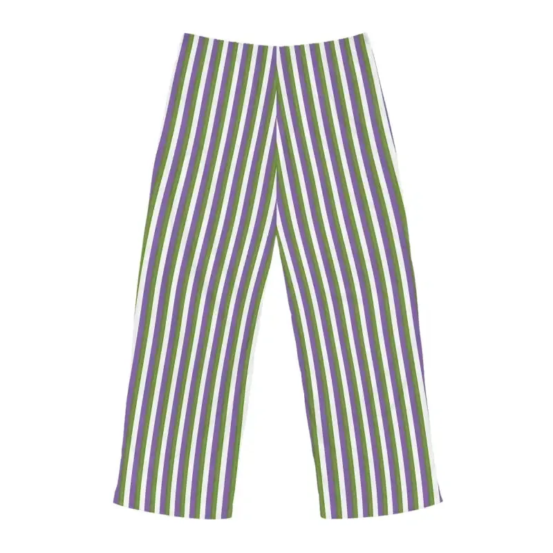 Trendy Purple Stripes Mens Pajama Pants
