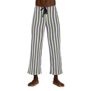 Trendy Purple Stripes Mens Pajama Pants