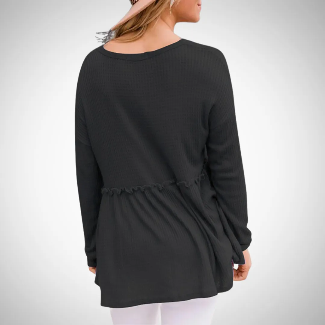 Vanessa Long-Sleeve V-Neck Top