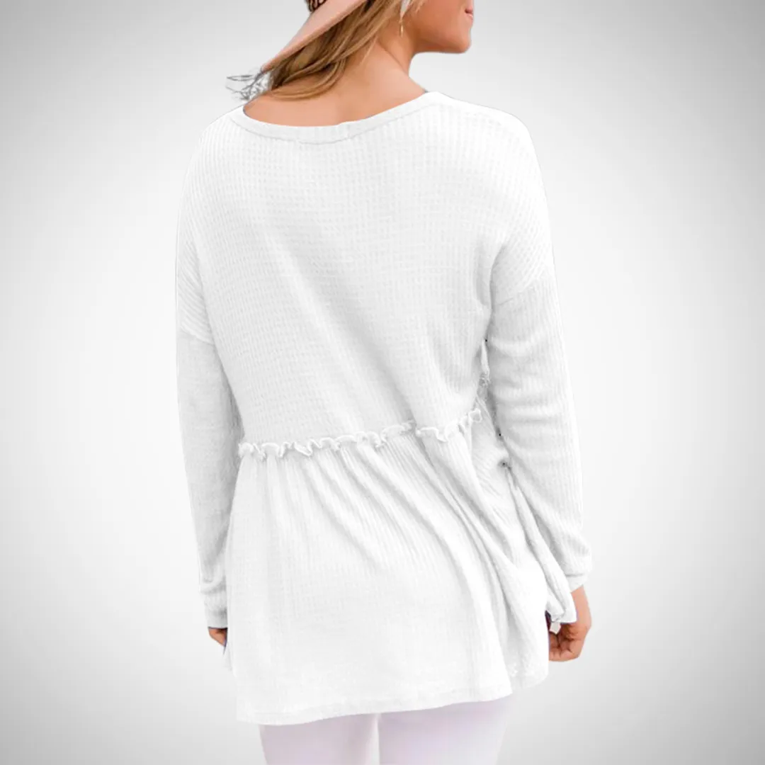 Vanessa Long-Sleeve V-Neck Top