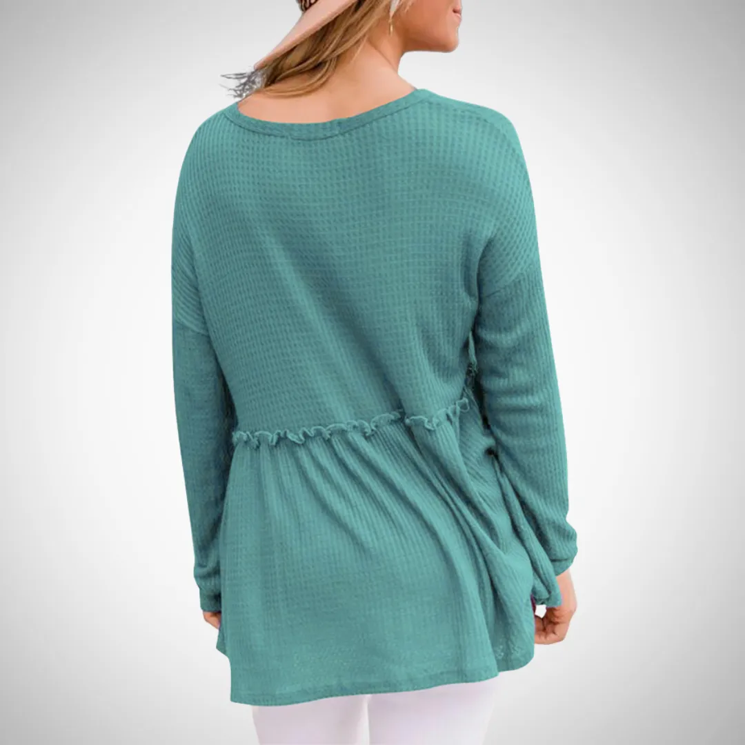 Vanessa Long-Sleeve V-Neck Top