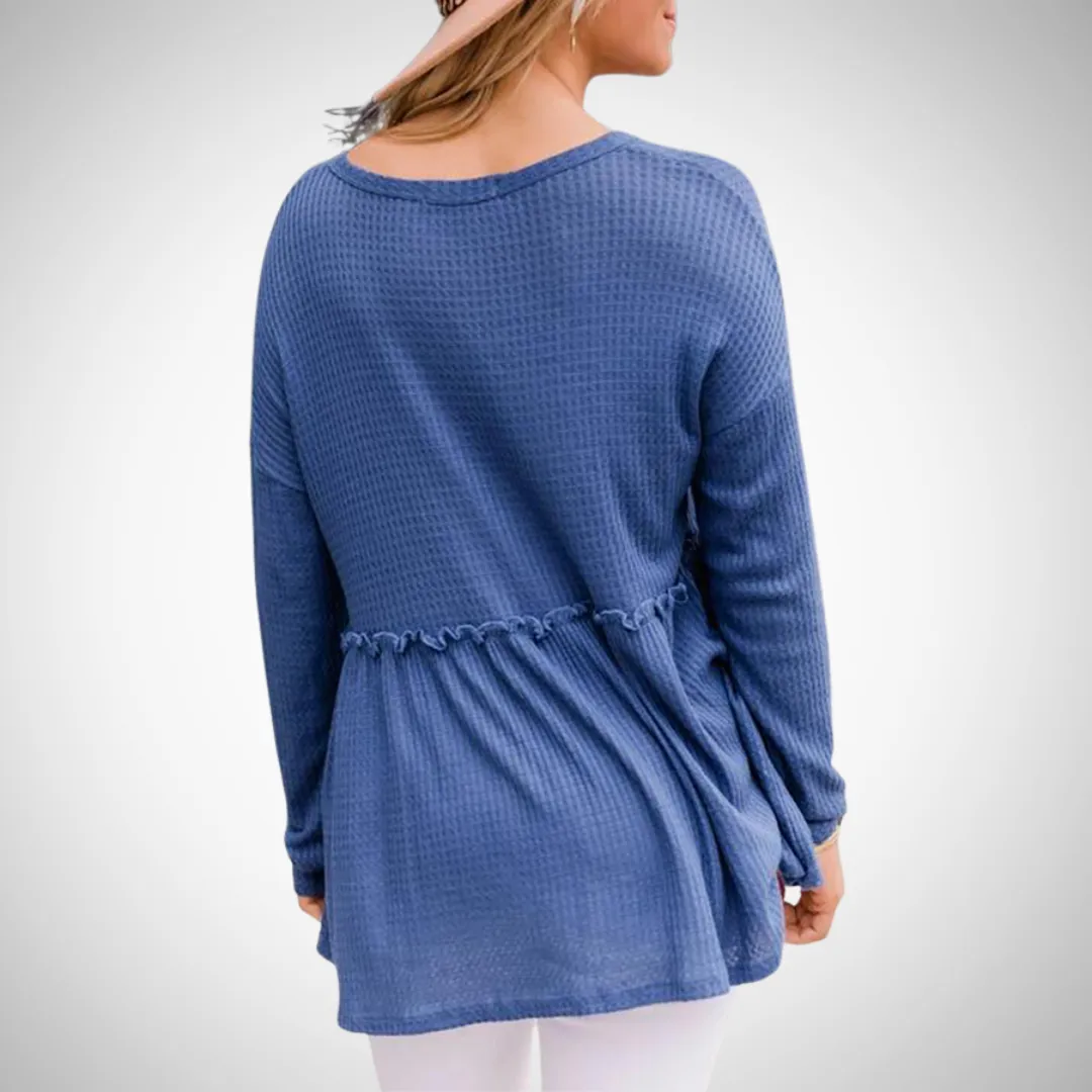 Vanessa Long-Sleeve V-Neck Top