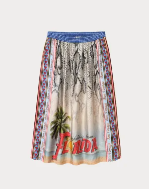 Vanessa printed Midi Skirt / Snake