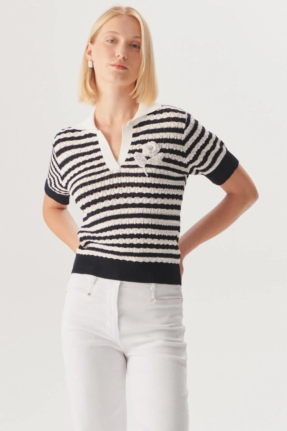 White High-Waisted White Flare Jeans