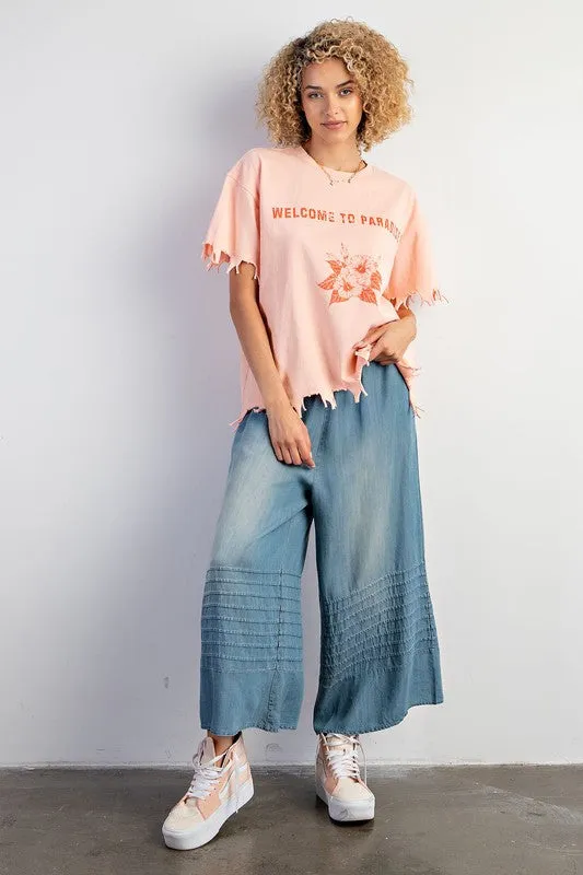 Wide Leg Capri Pants