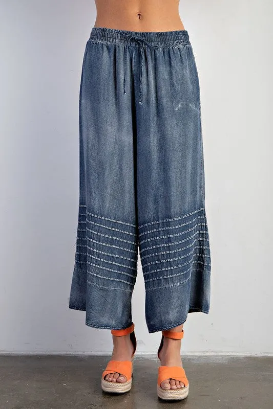 Wide Leg Capri Pants