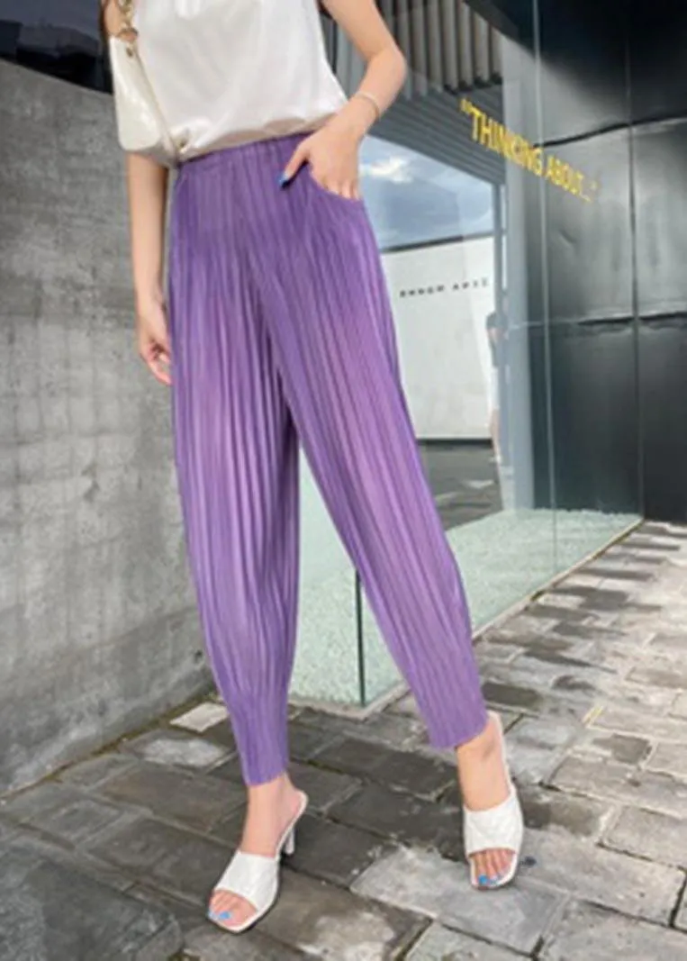 Women Green Chiffon lantern Summer Pants